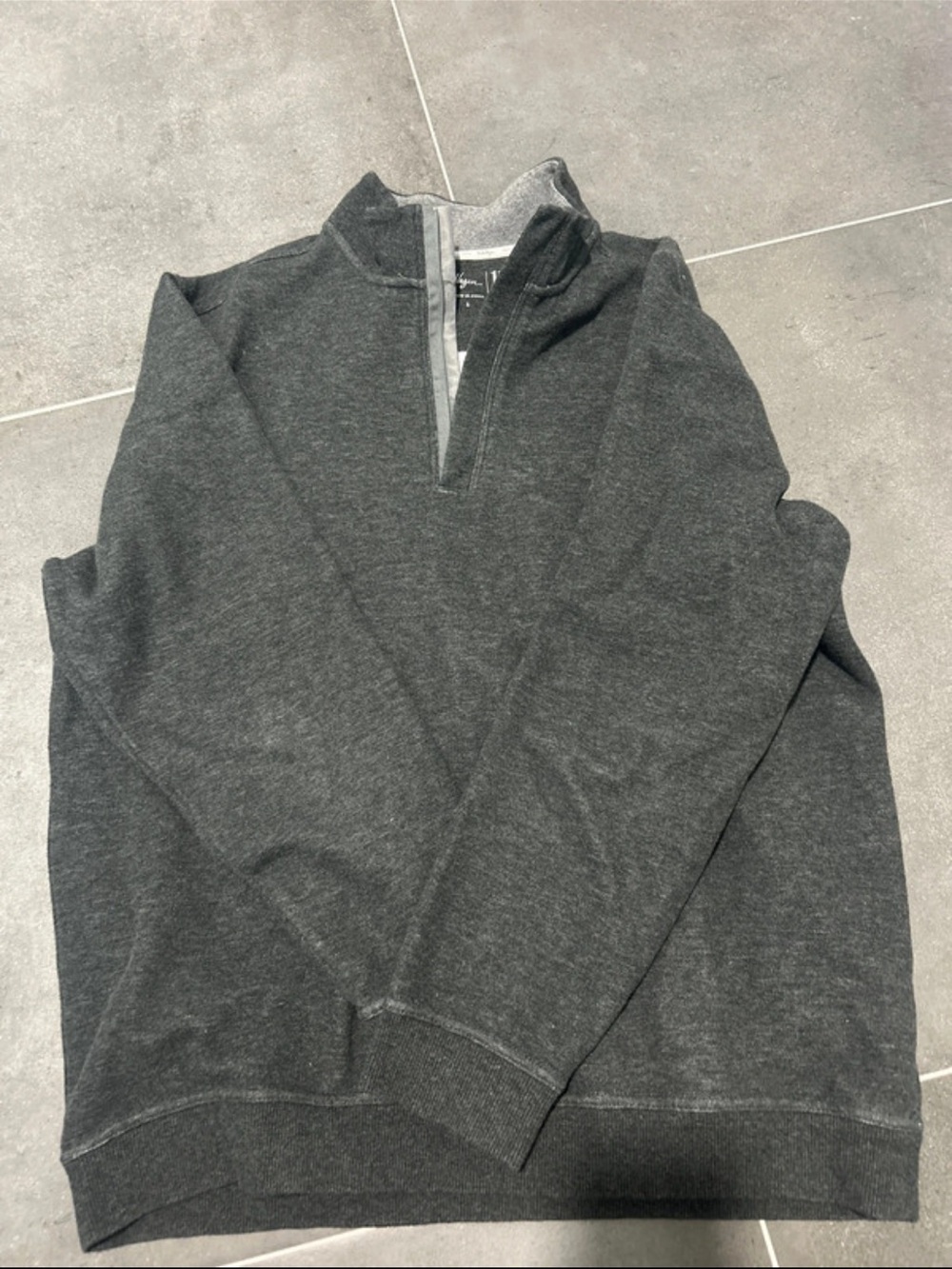 Walter Hagen Dark Charcoal Half-Zip Sweater
